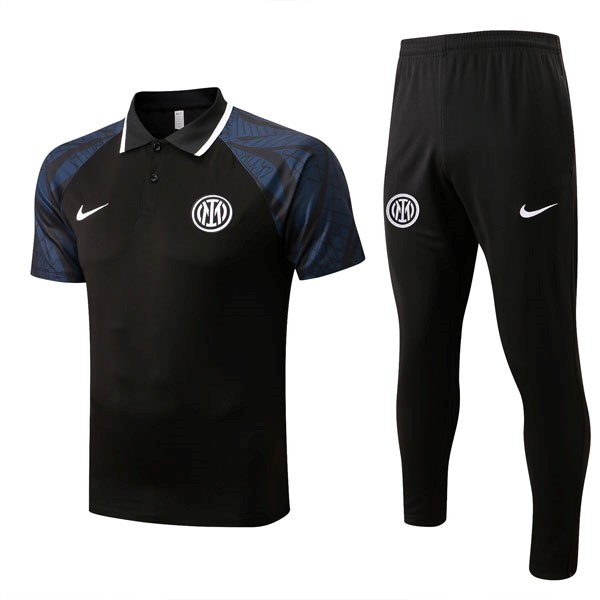 Polo Inter Milan Conjunto Completo 2022-2023 Negro